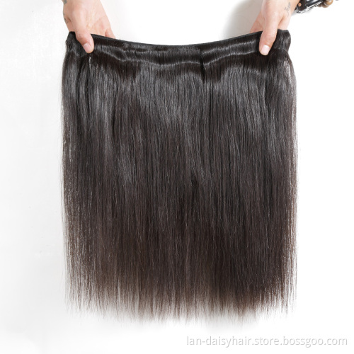 Indian Straight Hair Bundles  Human Hair Weaves 6-26 inch Can Mix Length Remy Natural Hair Extensions In Wholesale In cheap pric